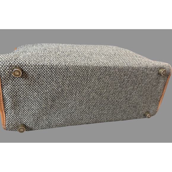 Hartmann Tweed Leather Briefcase Messenger Laptop Travel Carry On Bag - Picture 8 of 16